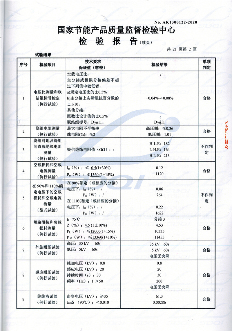 高低压试验报告-S11-1250桃城桃城桃城油浸式变压器-2.jpg